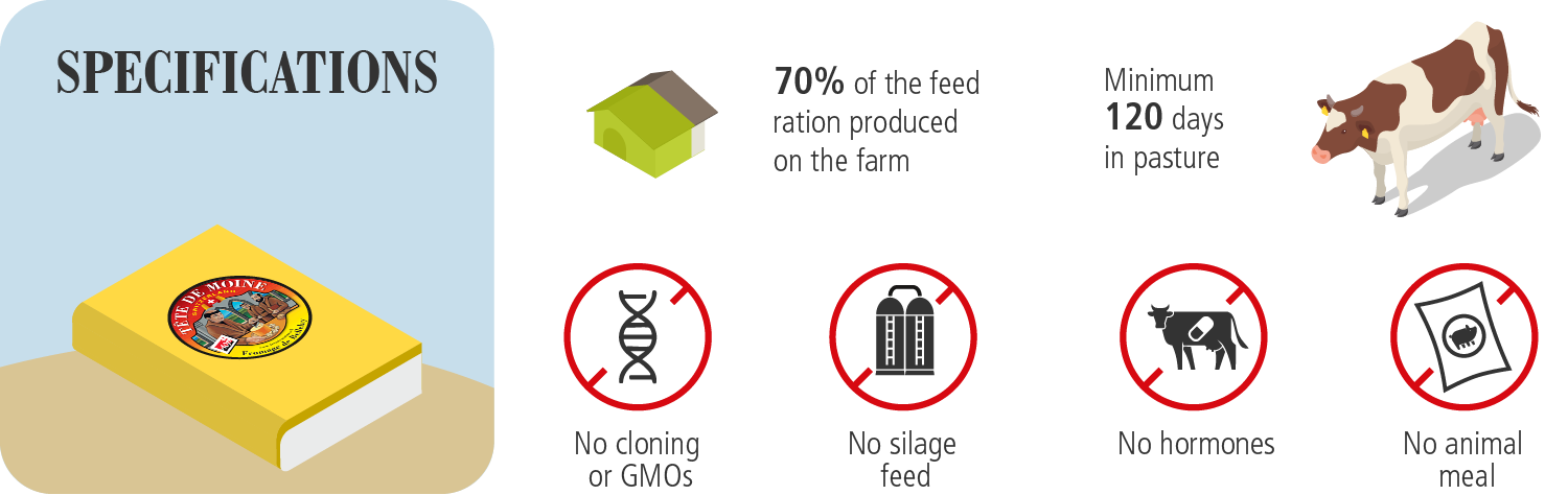 The requirements for Tête de Moine cheese from Bellelay